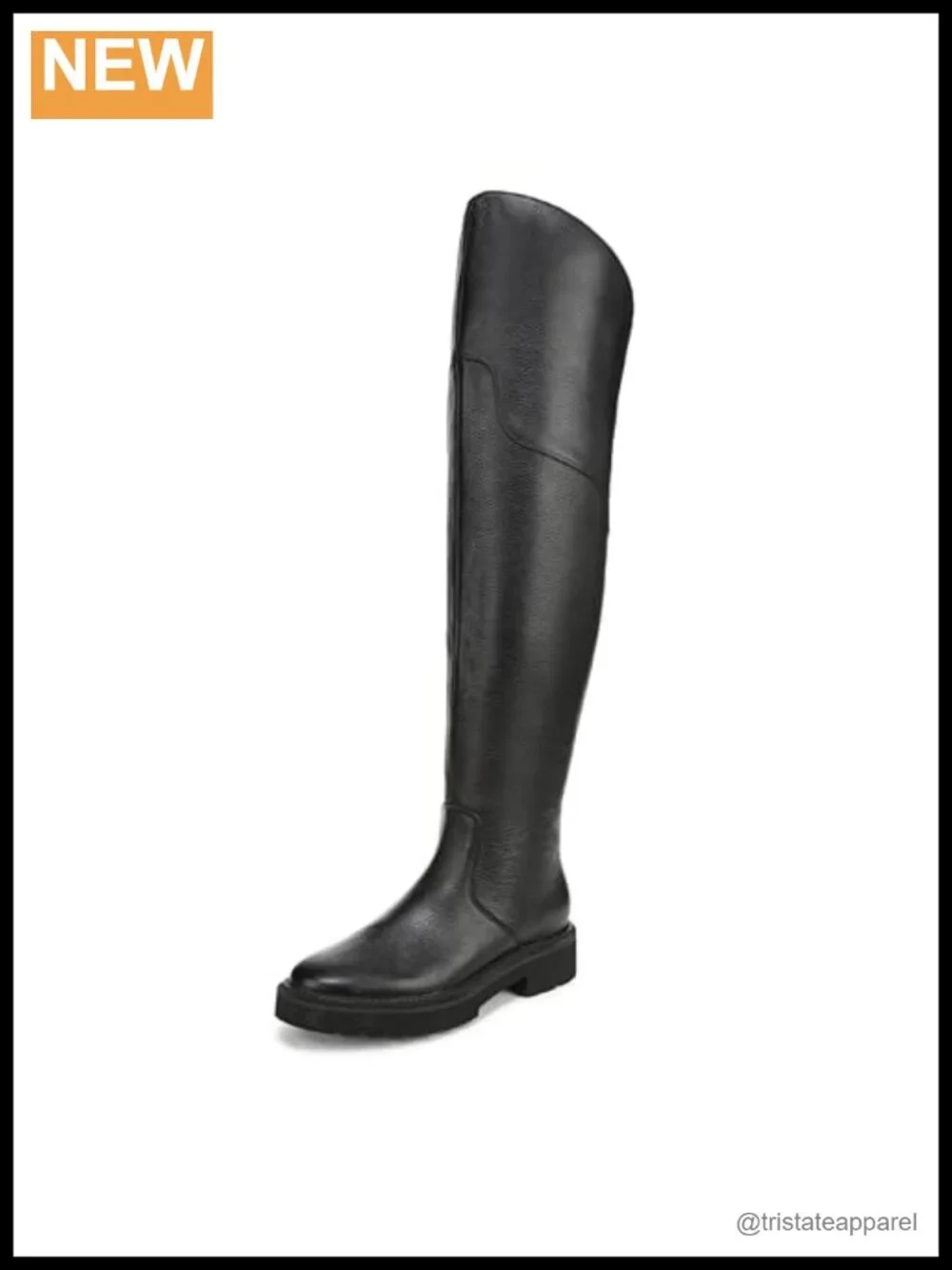 Over the Knee Leather Boots with Almond Toe